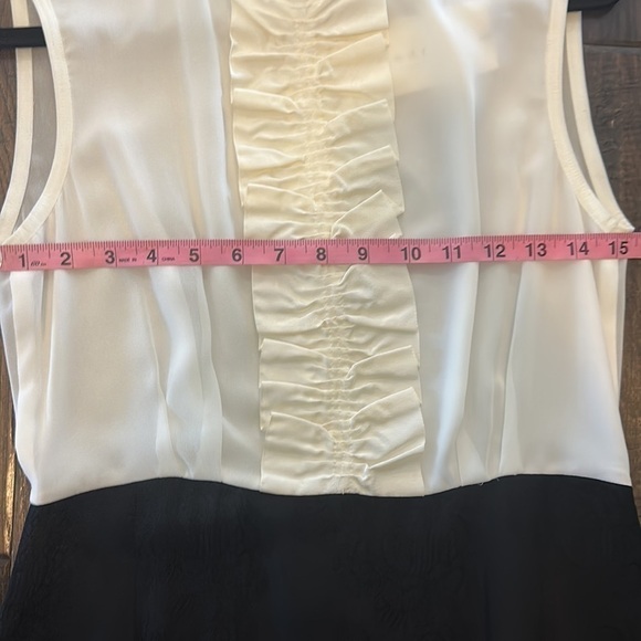 NWT Sandro Paris Cream Black Sleeveless Dress Size S - Picture 6 of 10